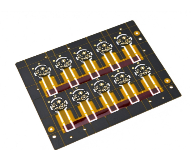 OEM/ODM Custom Rigid-Flex PCB Board, Black PI + Rigid Modules