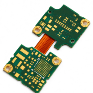 Green Rigid-Flex PCB with Orange FPC Cable, Gold Plated Pads