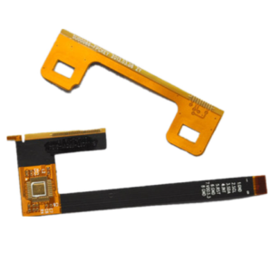 Custom FPC Flat Cable, Black PI with Chip & Connector