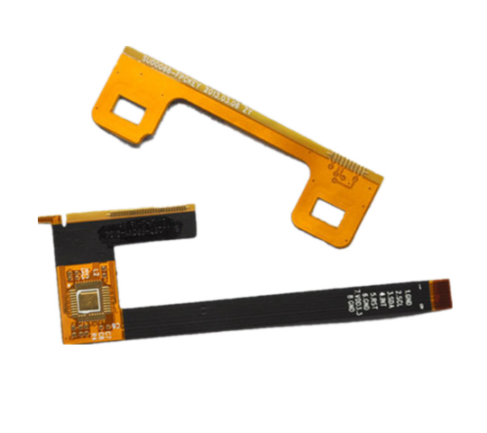 Custom FPC Flat Cable, Black PI with Chip & Connector