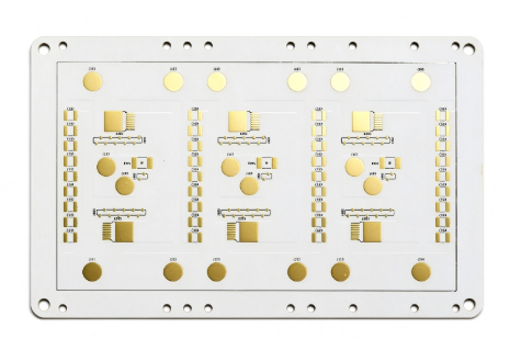 White Solder Mask Aluminum PCB, Gold-Plated Contact Pads